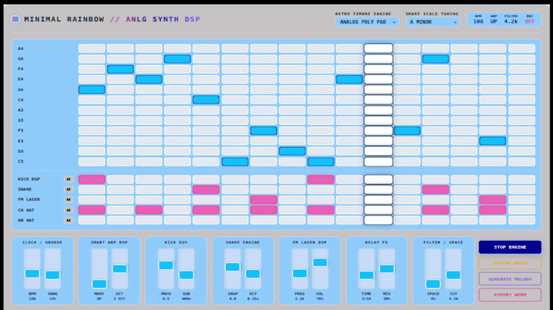 MINIMAL RAINBOW_BEAT UI